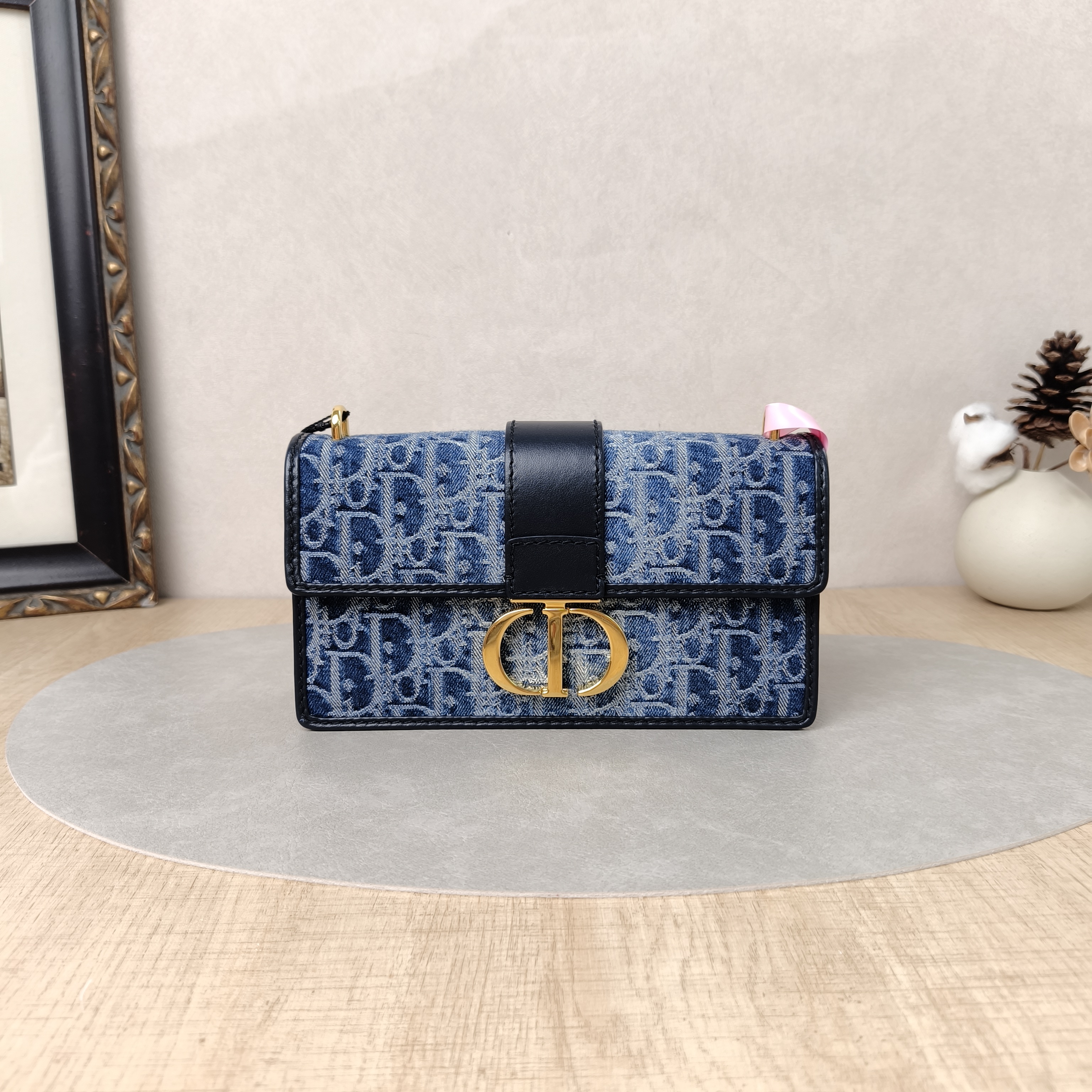DIOR Crossbody Bag30 Montaigne East-West 30Blue Small21 × 6 × 12 cm