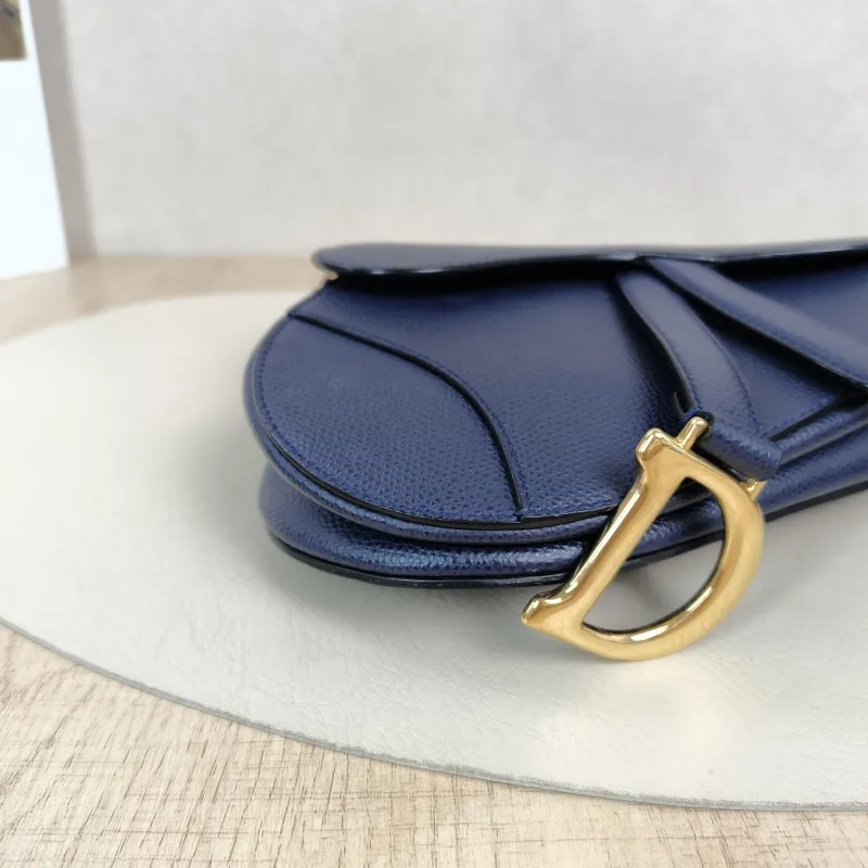 DIOR Top Handle Bag Saddle Blue Calfskinmini19 × 6 × 15 cm — detail view 9 of 13