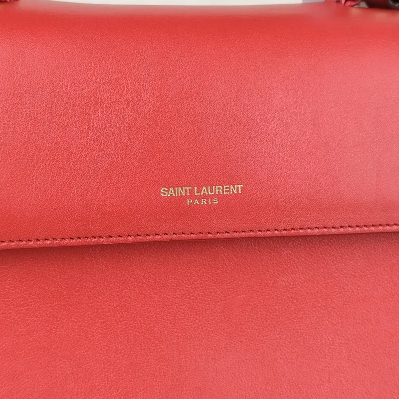 SAINT LAURENT Shoulder Bag Shoulder Bag Red Calfskin One Size21 × 10 × 17 cm — detail view 7 of 12