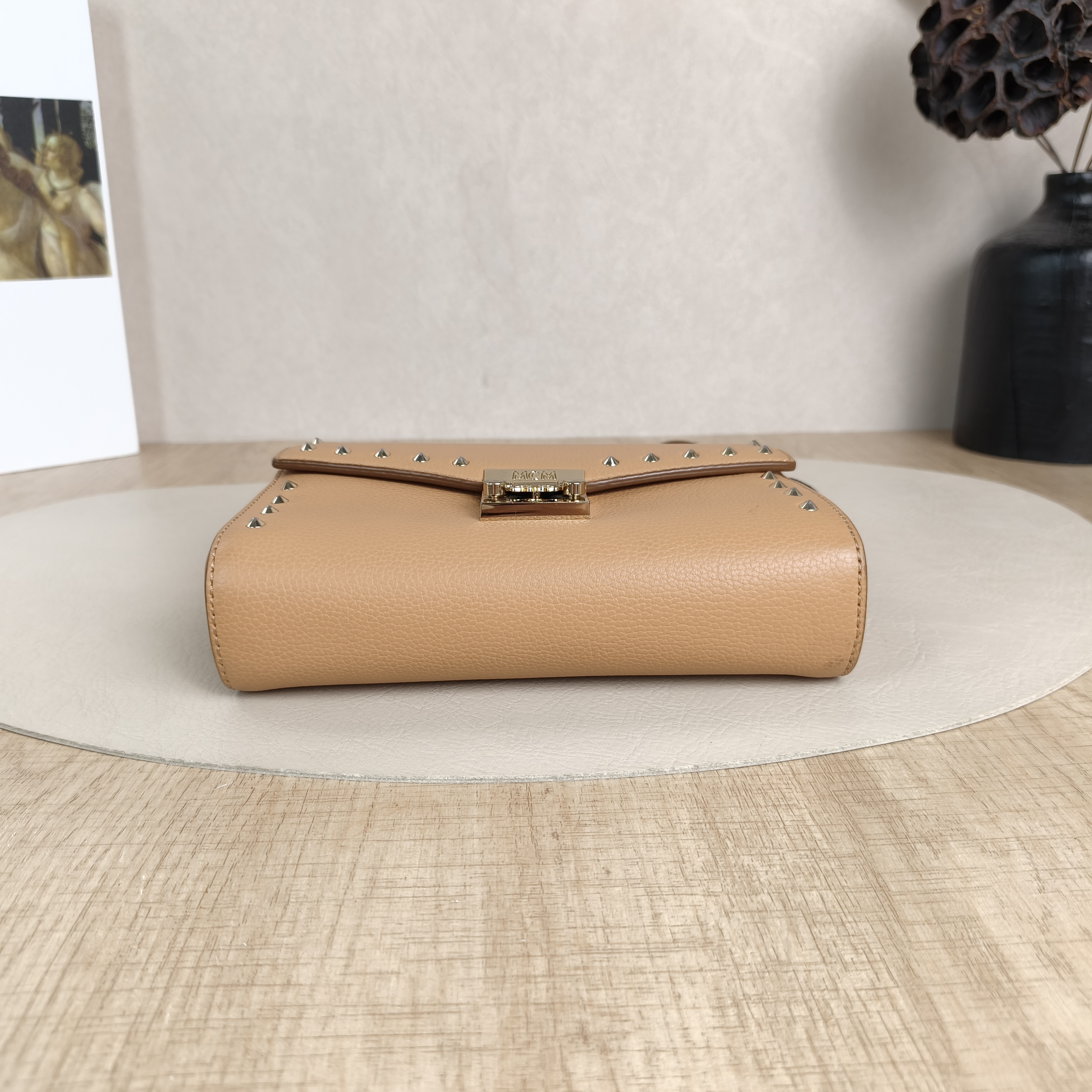 MCM Crossbody Bag Edition Crossbody Bag Taupe Calfskin 18.5 × 5 × 12 cm — cover view 3 of 6