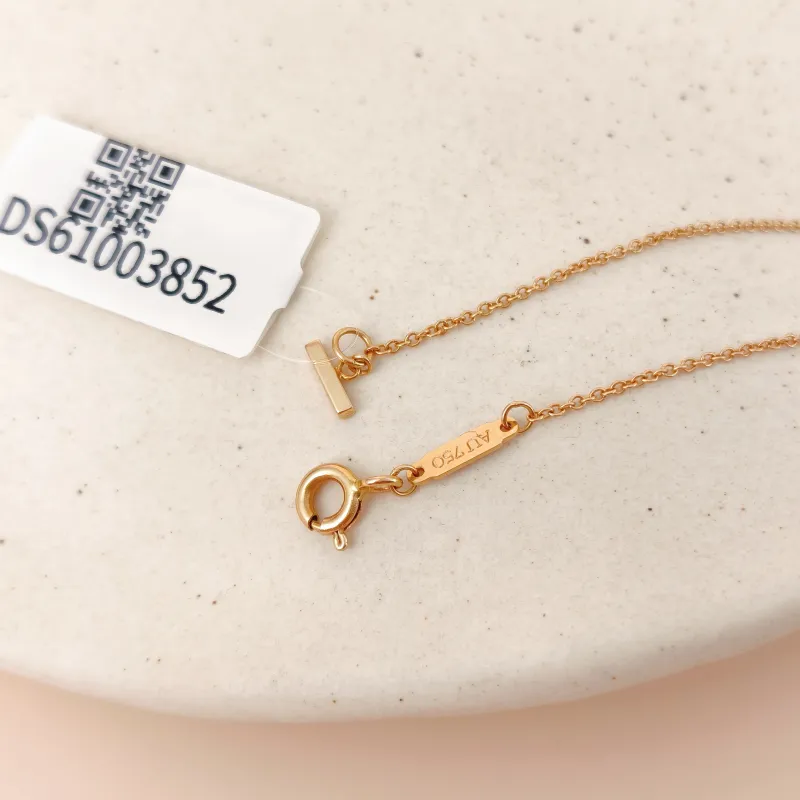 Tiffany&Co. Necklace T Collection Small Smile Necklace 18KR ose Gold Small 46cm — cover view 4 of 11