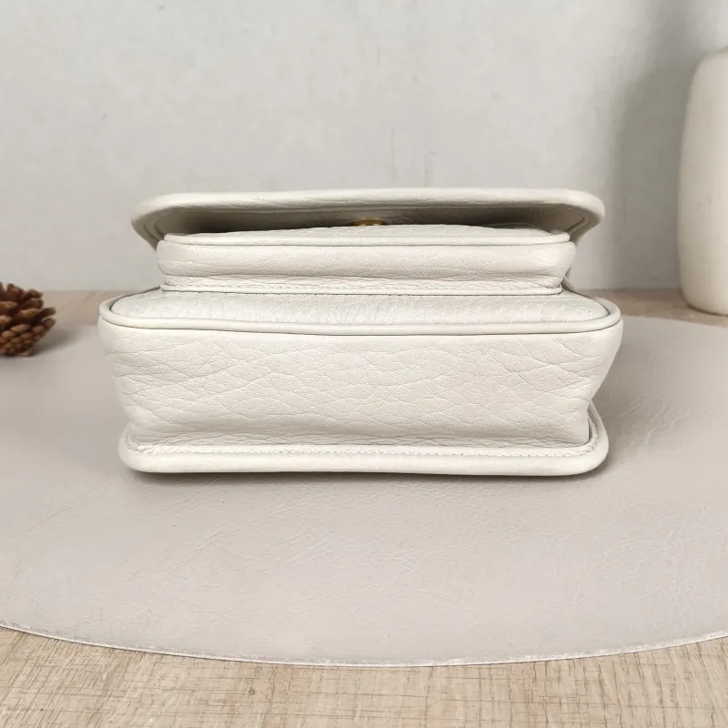 SAINT LAURENT Crossbody Bag Niki White Lambskin Mini 18 × 5 × 12.5 cm — cover view 2 of 5