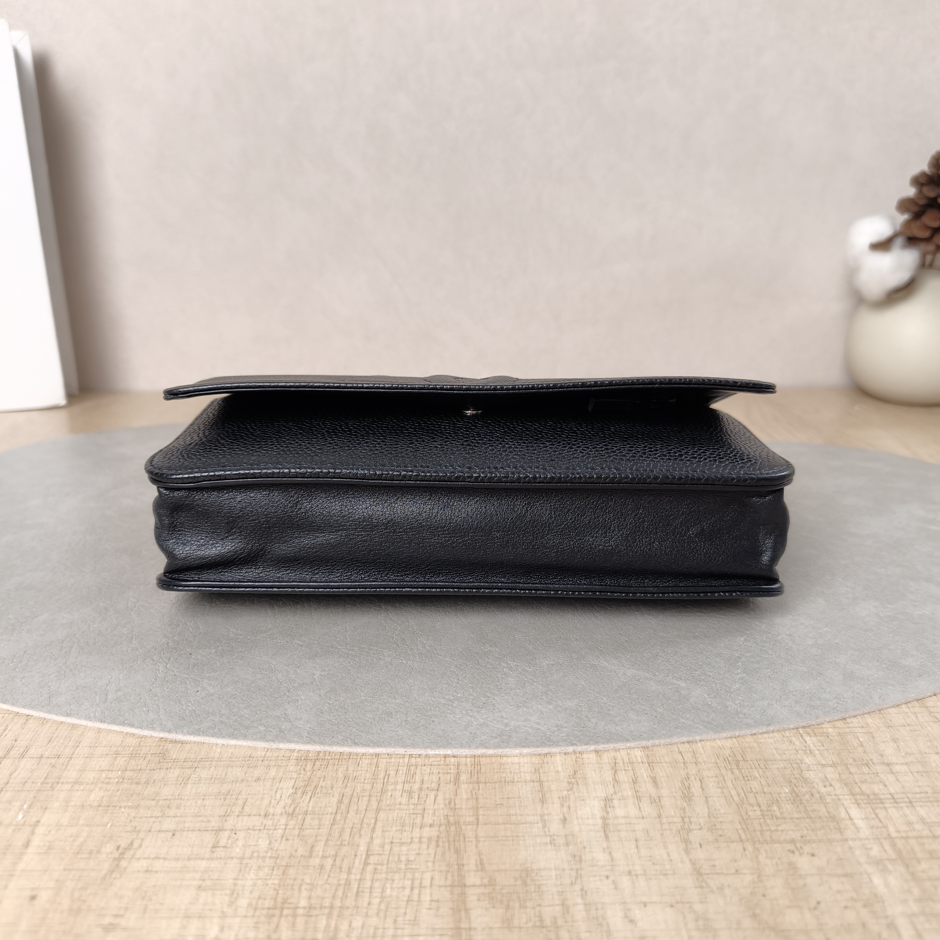 Chanel Crossbody Bag Classic Flap WOC CF WOCWOC Bag Black Calfskinmini19.2 × 3.5 × 12.3 cm — cover view 5 of 5