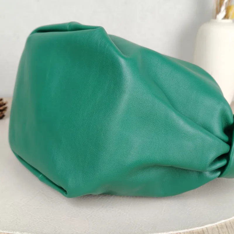 Bottega Veneta Top Handle Bag Jodie Green Calfskin Mini 28 × 8 × 23 cm — detail view 7 of 9