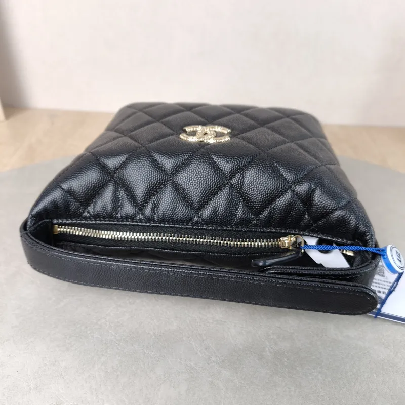 Chanel Crossbody Bag Crossbody Bag Black Grained Calfskin One Size 16 × 6.5 × 12.5 cm — detail view 13 of 13