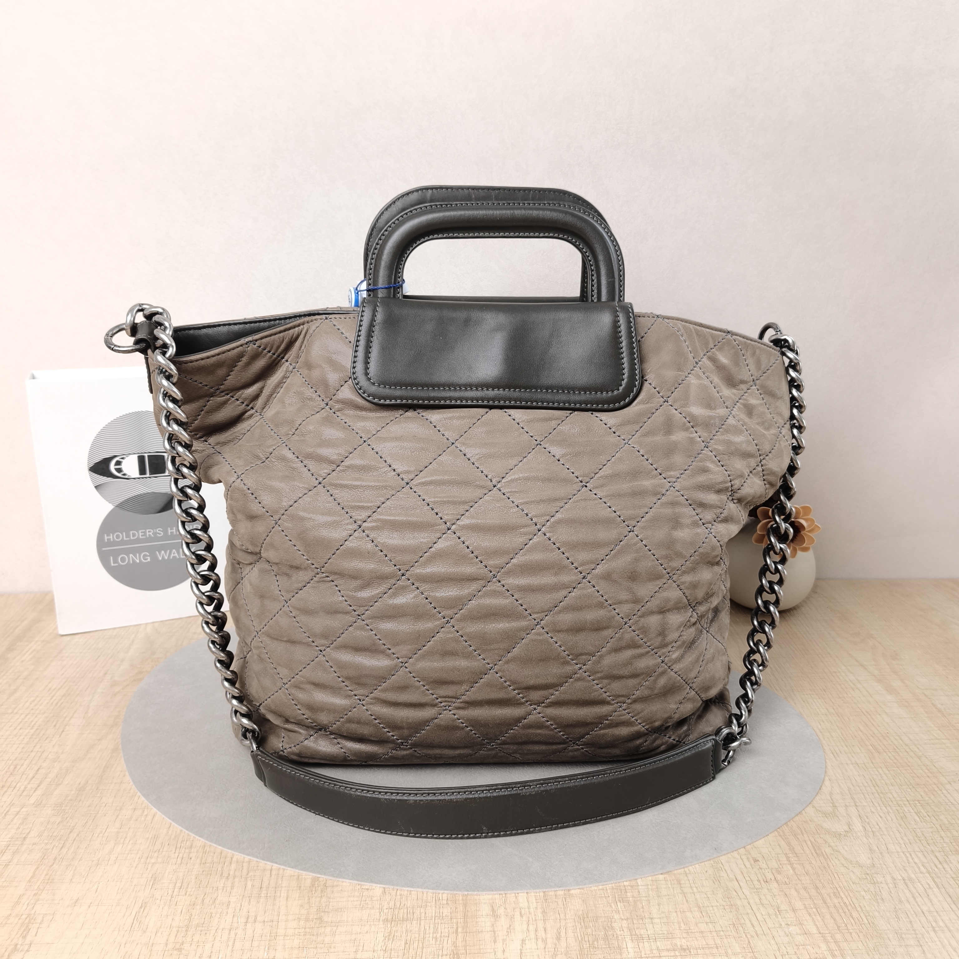 Chanel Top Handle Bag Top Handle Crossbody Bag Brown Waxed Leather One Size34 × 14 × 30 cm — cover view 5 of 5