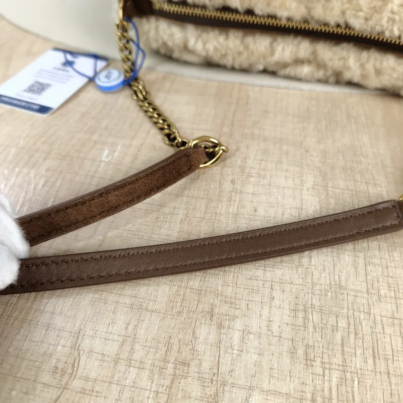 SAINT LAURENT Shoulder Bag Sade Brown Mini 20 × 10 × 10 cm — detail view 7 of 10