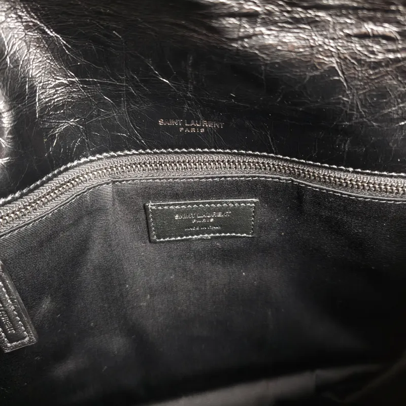 SAINT LAURENT Crossbody Bag Niki D Waxed Leather Calfskin Medium 28 × 8.5 × 20 cm — detail view 3 of 14