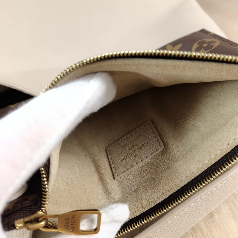 Louis Vuitton Shoulder Bag Low Key Hobo Shoulder Bag White Calfskin Medium 31 × 18 × 35 cm — detail view 8 of 12
