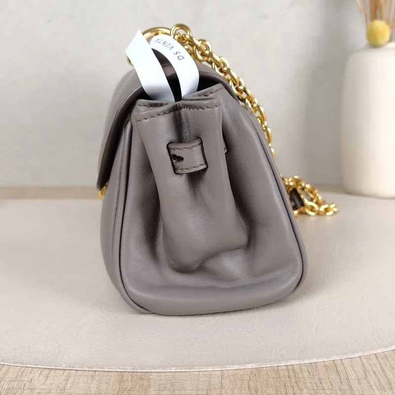 Miumiu Shoulder Bag Grey Calfskin One Size 26 × 9.5 × 14.5 cm — detail view 1 of 13