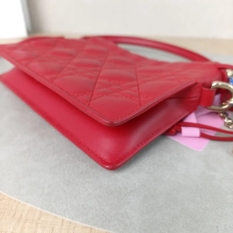 DIOR Crossbody Bag Lady Milly Chain Bag Red Lambskin mini19 × 5 × 13 cm — detail view 1 of 10