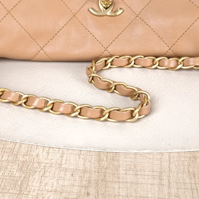 Chanel Shoulder Bag Supple Twins Hobo Calfskin Small 24.5 × 5 × 19 cm — detail view 5 of 17