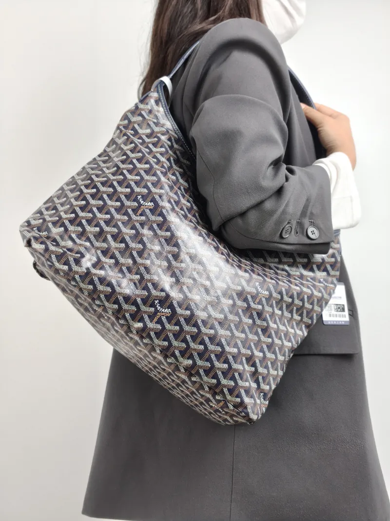 GOYARD Shoulder Bag Boheme Hobo​ Blue PVC Small 43 × 14 × 27 cm — on-model view 1 of 2