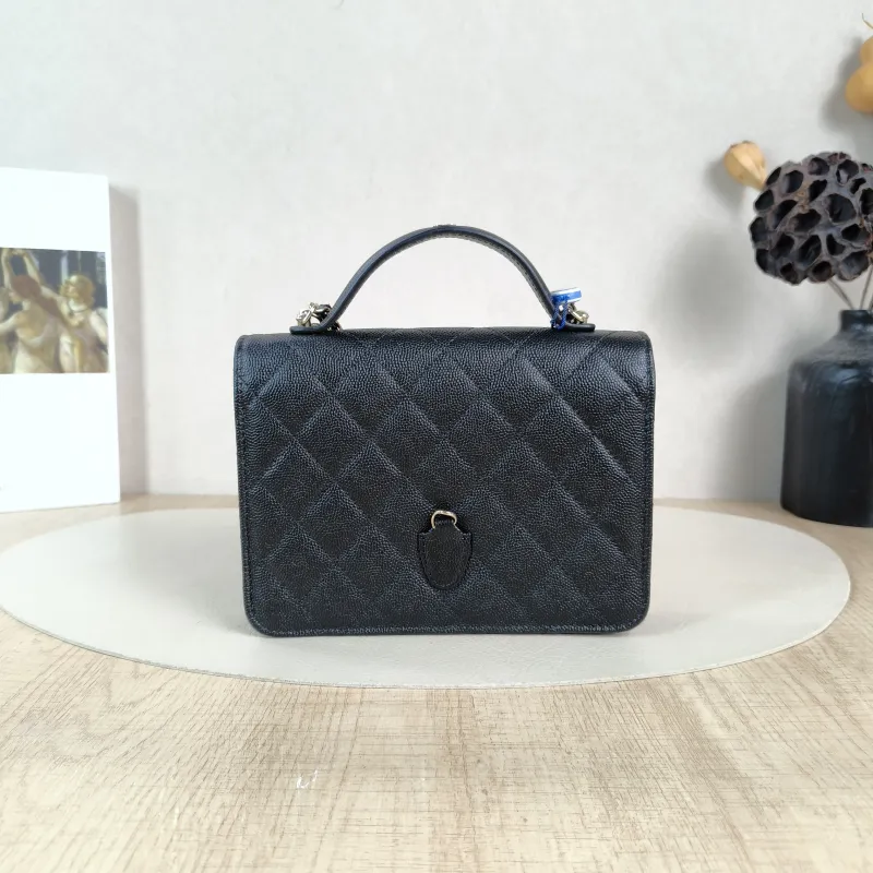 Chanel Backpack Backpack Black Grained Calfskin One Size18.2 × 5 × 14 cm — cover view 5 of 6