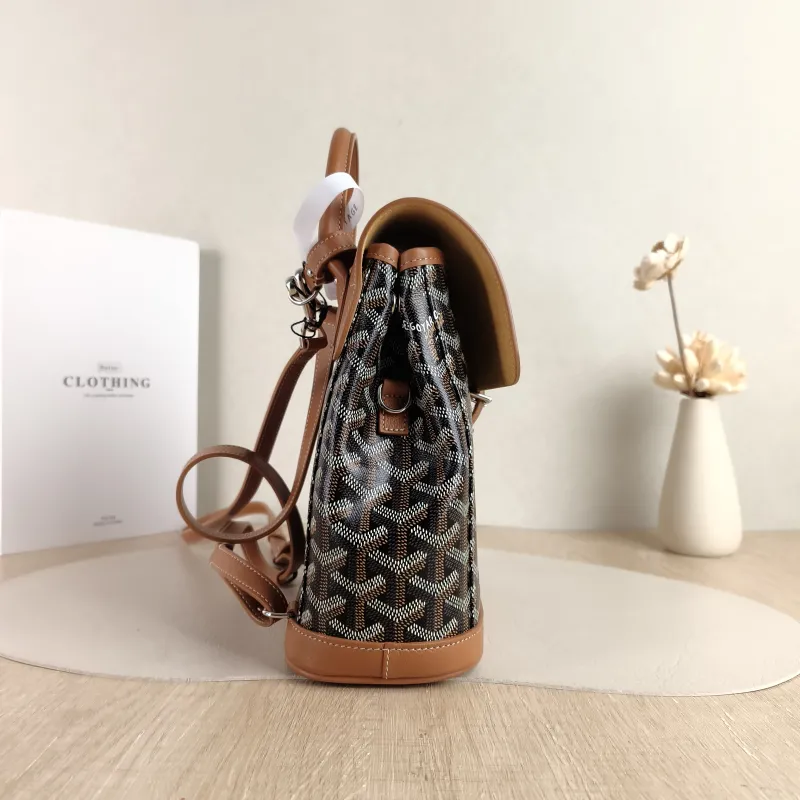 GOYARD Crossbody Bag ALPIN Backpack Brown ine Canvas Mini 19 × 9.5 × 23 cm — detail view 7 of 11