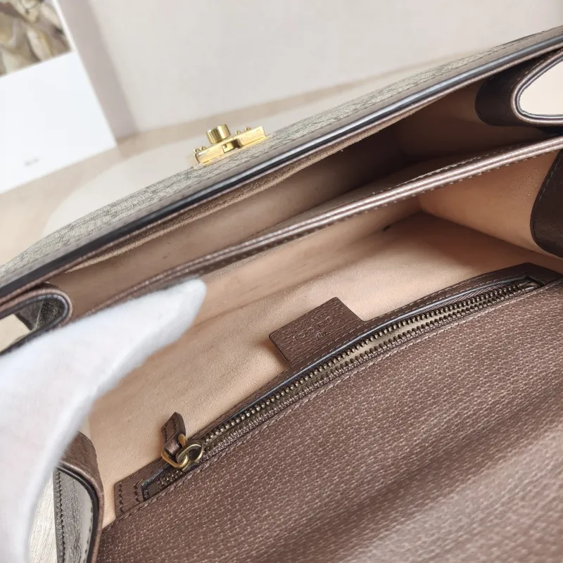 GUCCI Top Handle Bag Ophidia GG Messenger Bag Monogram PVC Medium 25 × 7 × 17.5 cm — detail view 3 of 13