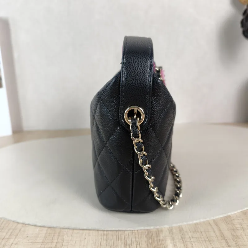 Chanel Crossbody Bag Vanity Case Bag Black Grained Calfskin 20 × 6 × 19 cm — detail view 8 of 10