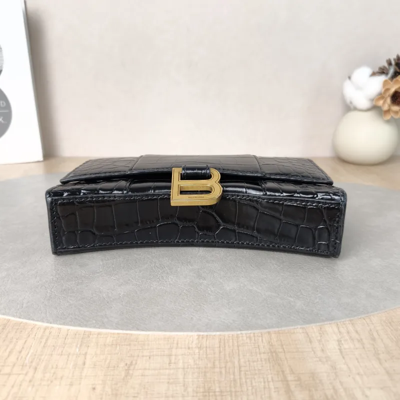 BALENCIAGA Crossbody Bag Hourglass Hourglass Bag woc Black CC alfskinmini19.5 × 5 × 12 cm — cover view 4 of 5