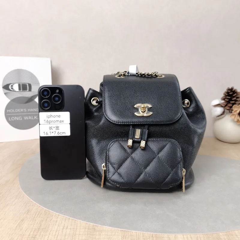 Chanel Backpackaffinity Backpack Black Calfskin Small20 × 14 × 22 cm — cover view 3 of 5