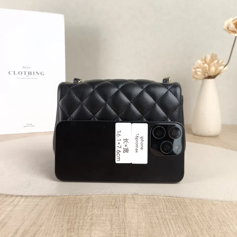 Chanel Crossbody Bag Classic Flap Mini CF Mini Black SL ambskinmini17 × 8 × 13.5 cm — cover view 5 of 5