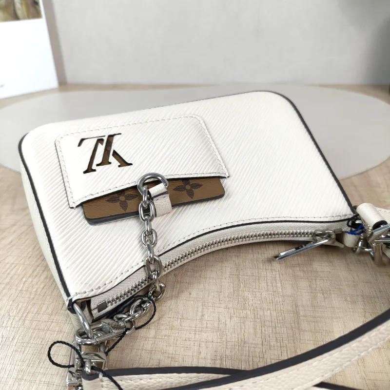 Louis Vuitton Shoulder Bag MARELLINI White Epi Embossed Calfskinmini19 × 6.5 × 13.5 cm — detail view 6 of 11