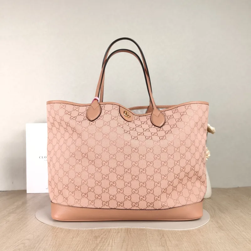 GUCCI Shoulder Bag ophidia GG Tote Bag Pink Canvas One Size 40 × 19 × 32 cm