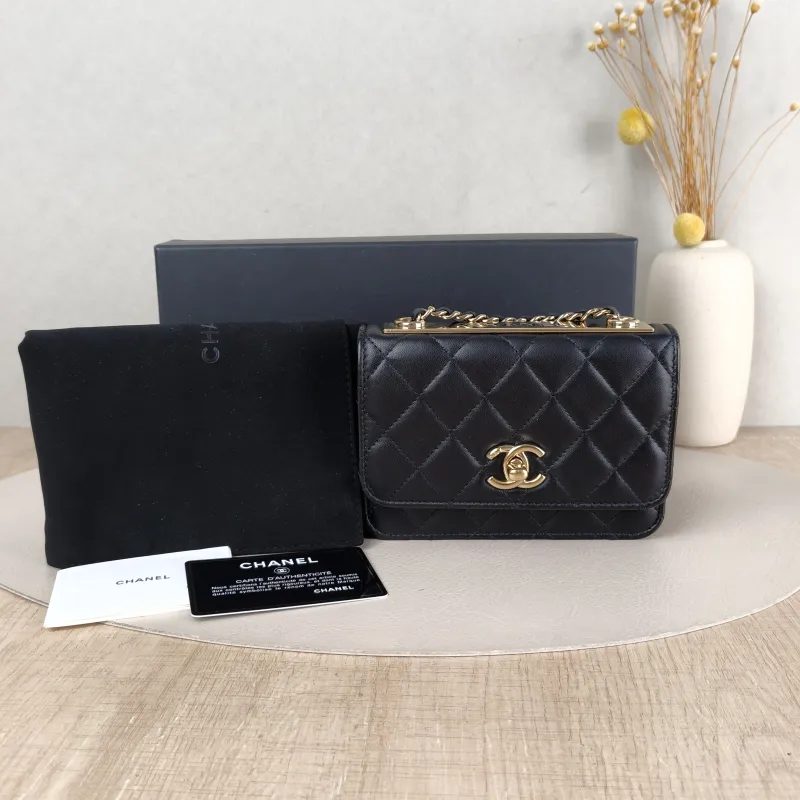 Chanel Crossbody Bag trendy cc woc Black Lambskin Mini 15.5 × 4 × 11 cm 30 — cover view 6 of 6