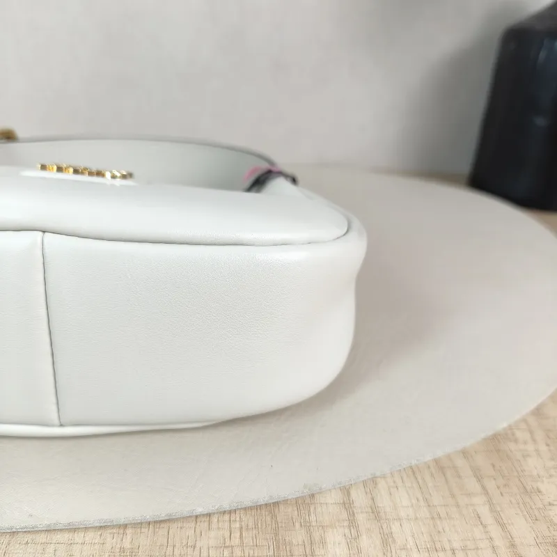 Miumiu Shoulder Bag Hobo Shoulder Bag White Calfskin One Size 18 × 6 × 11 cm — detail view 11 of 11