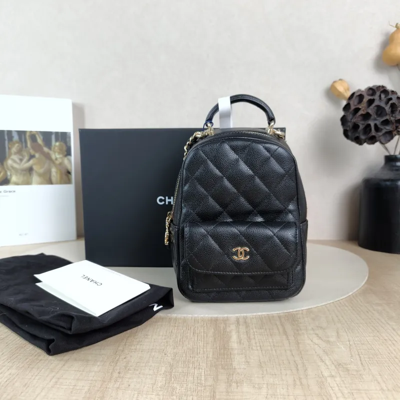 Chanel Backpack mini Backpack Collection Black Grained Calfskin One Size13 × 9 × 18 cm — cover view 2 of 6