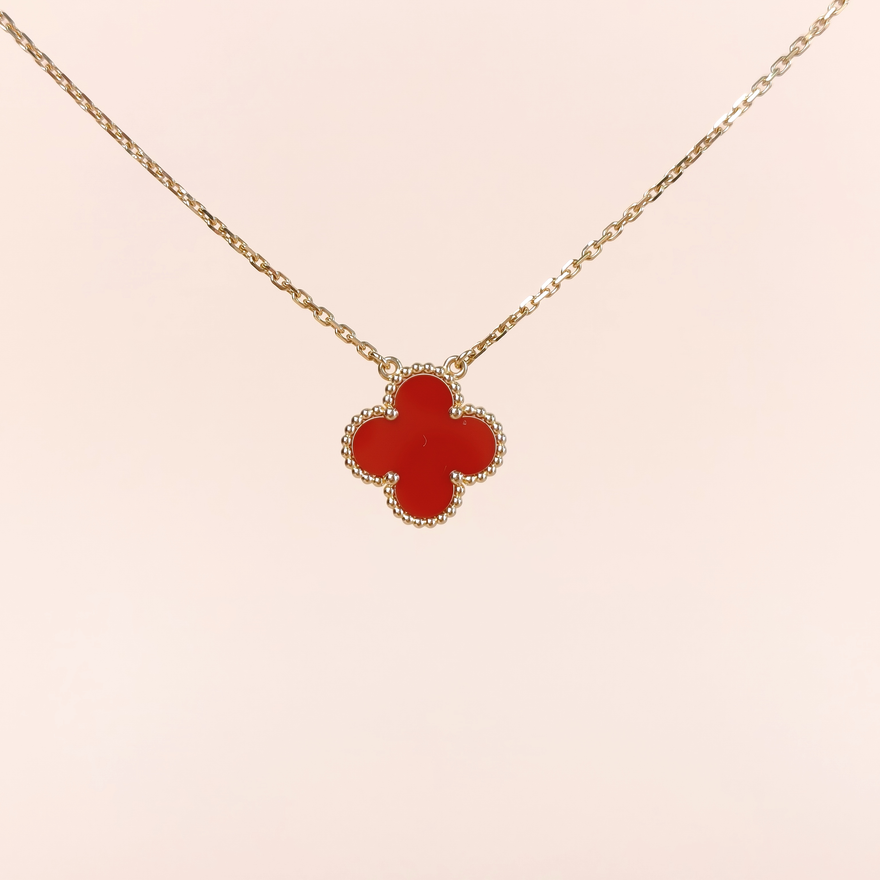Van Cleef & Arpels Necklace Alhambra Alhambra Collection Necklace 18KY ellow Gold Vintage Small42cm