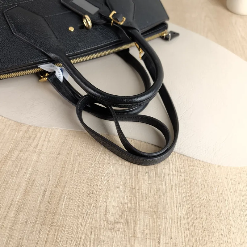 Louis Vuitton Crossbody Bag CITY STEAMER Shoulder Bag Black Calfskin Large 34 × 14 × 29 cm — detail view 7 of 12