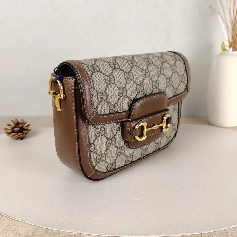 GUCCI Crossbody Bag Horsebit 1955 Horsebit Small Monogram PVC Small20.5 × 5 × 14.5 cm — cover view 3 of 5