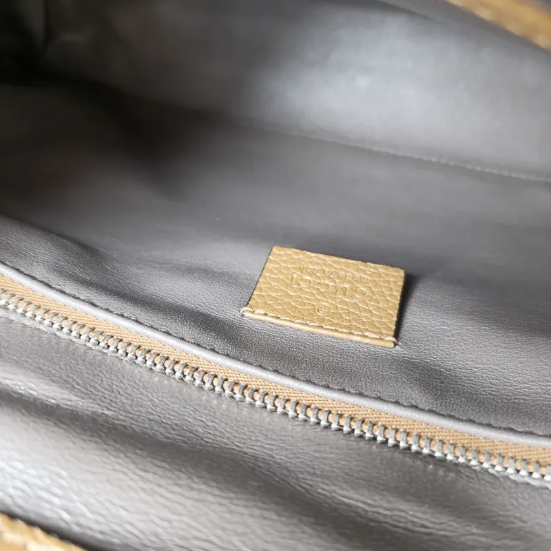 GUCCI Top Handle Bag Top Handle Crossbody Bag Brown Calfskin One Size 34 × 12 × 26 cm — detail view 13 of 14