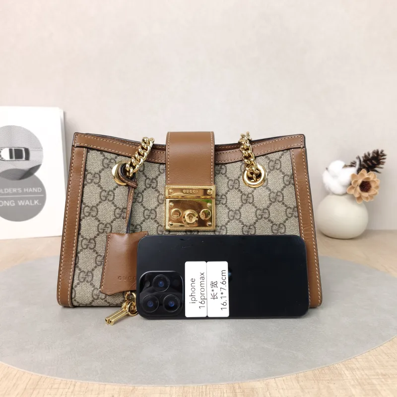 GUCCI Shoulder Bag Padlock Tote Monogram PVC Medium26 × 10 × 18 cm — cover view 4 of 5