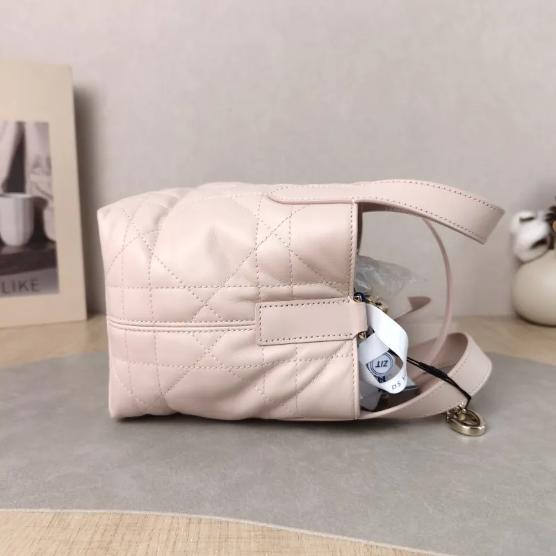 DIOR Top Handle Bag TOUJOURS Edition Pink Calfskin Mini 13 × 12 × 15 cm — detail view 12 of 13