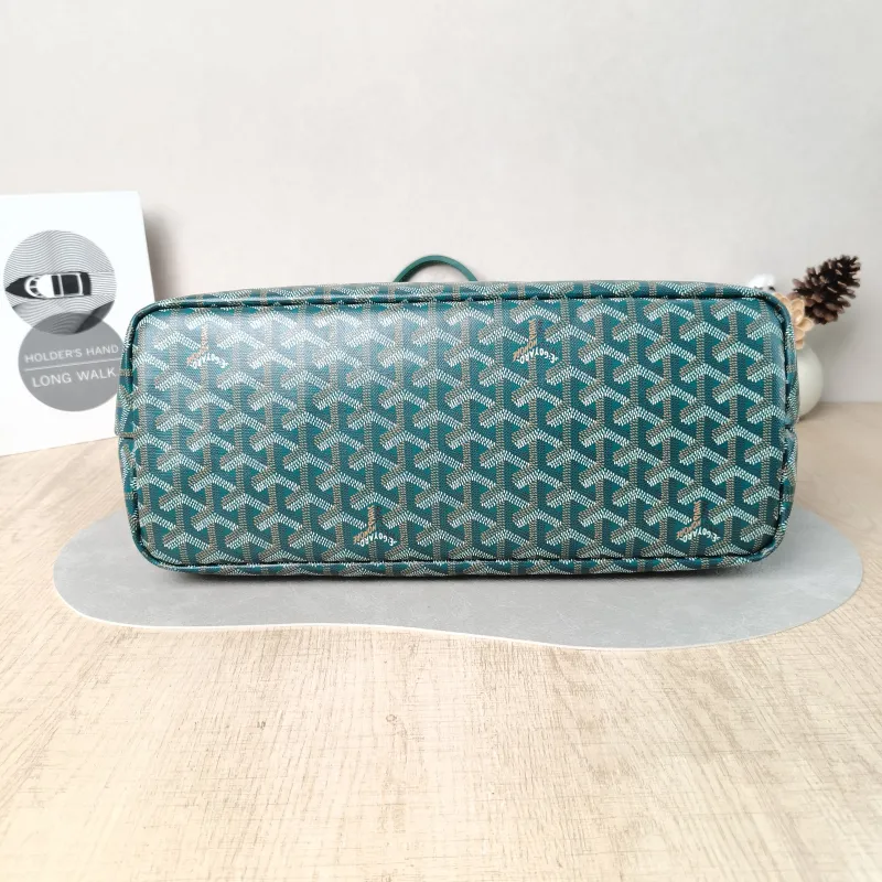 GOYARD Shoulder Bag Chien Gris Tote Bag Green PVC One Size 33.5 × 15 × 27 cm — cover view 5 of 5