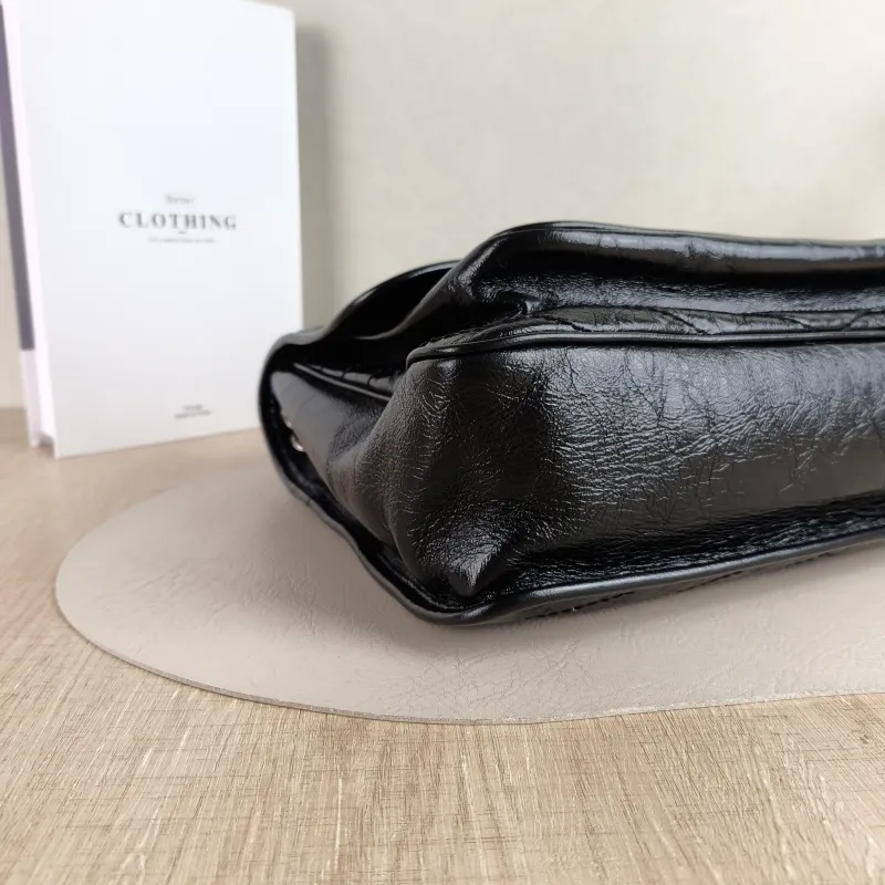 SAINT LAURENT Crossbody Bag Niki D Waxed Leather Calfskin Large 32 × 9 × 23 cm — detail view 9 of 13