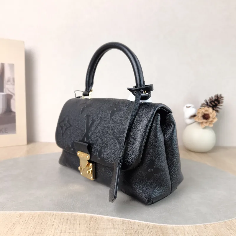 Louis Vuitton Crossbody Bag MADELEINE Black Empreinte Embossed Calfskin BB 24 × 8.5 × 17 cm — cover view 4 of 5