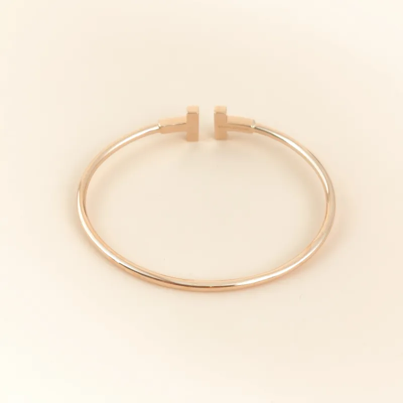 Tiffany&Co. Bangle TC ollection T Rose Gold Rose Gold 18KR ose Gold Diamond One Size 16.3cm โ cover view 3 of 8