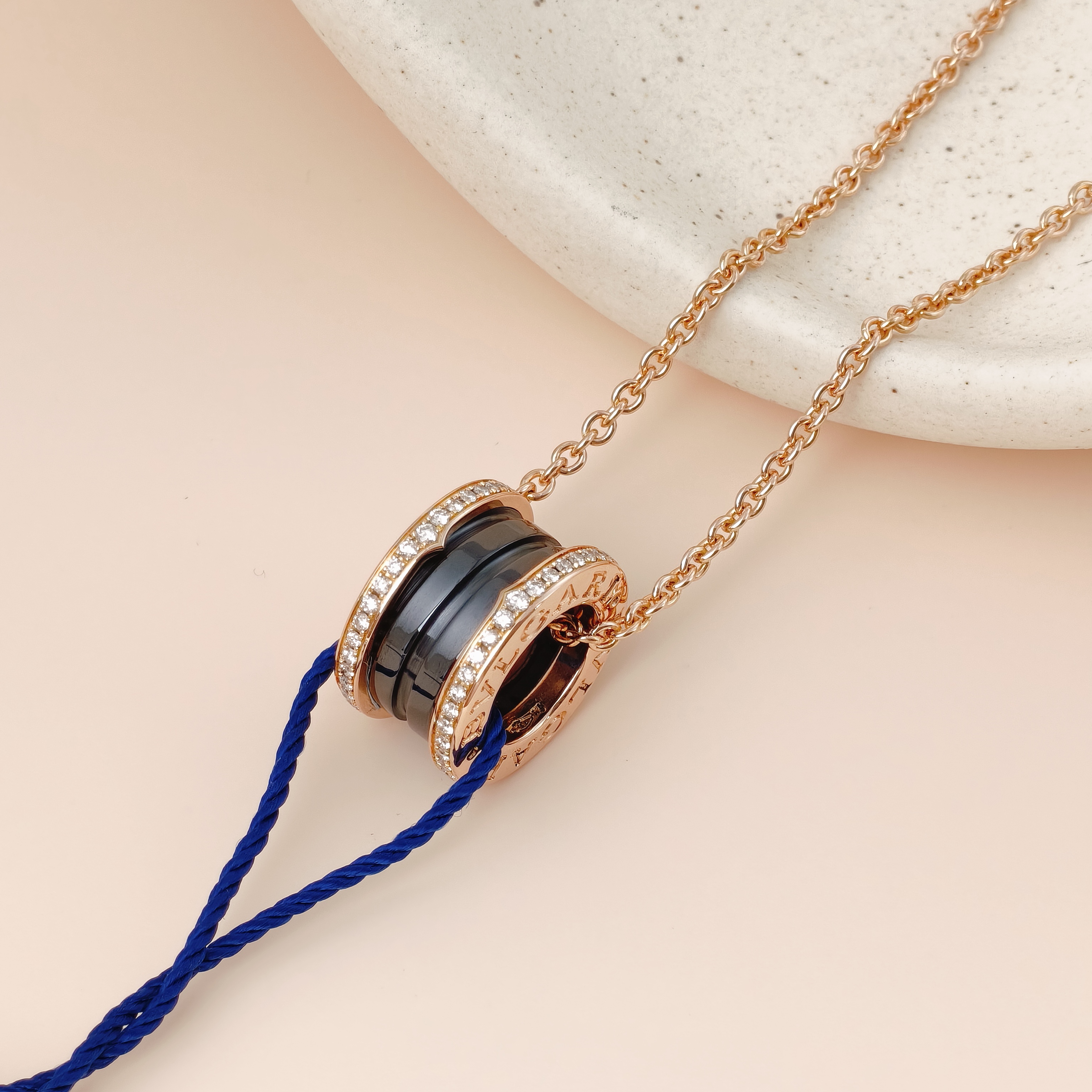 Bvlgari Necklace B.ZERO1Collection Black Pavé Diamond Gold18K Diamond One Size46cm — cover view 4 of 12