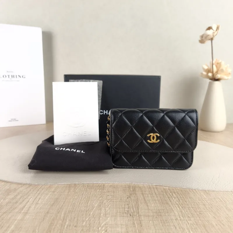 Chanel Crossbody Bag cf Collection Crossbody Bag Black Lambskin One Size 12 × 3 × 9 cm 31 — cover view 3 of 5