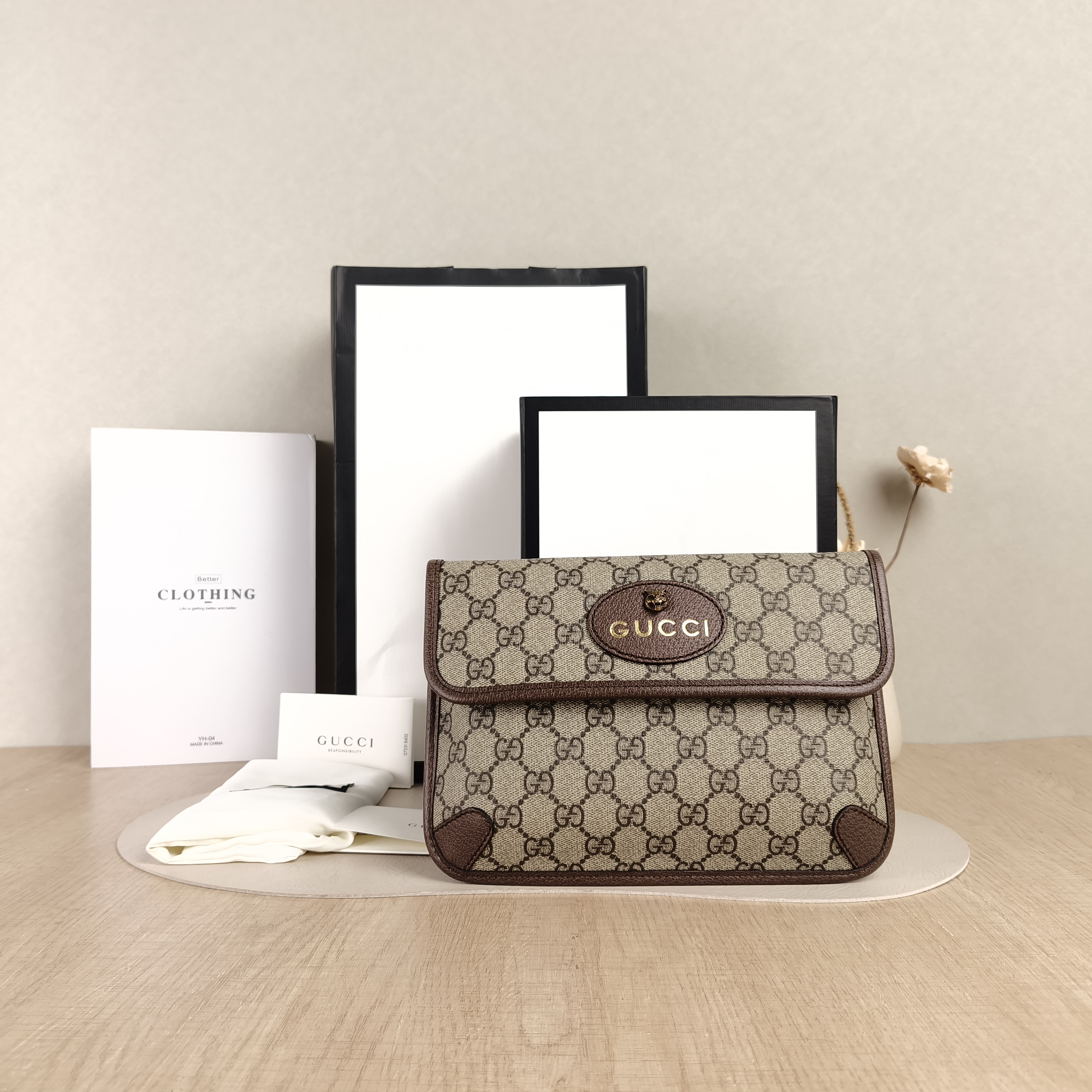 GUCCI Crossbody Bag Neo Vintage Belt Bag Monogram PVC Medium24 × 4 × 17 cm — cover view 5 of 6