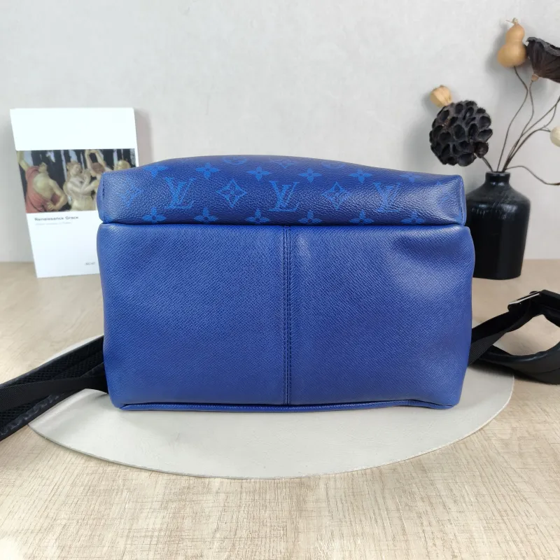 Louis Vuitton Backpack Discovery Backpack Blue PVC · Calfskin Small 37 × 20 × 40 cm — cover view 4 of 5