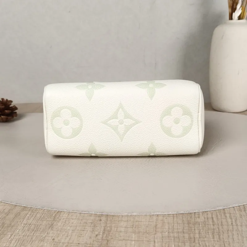 Louis Vuitton Crossbody Bag Speedy Nano White · Green Empreinte Embossed Calfskin nano 16 × 7.5 × 10 cm — cover view 5 of 5