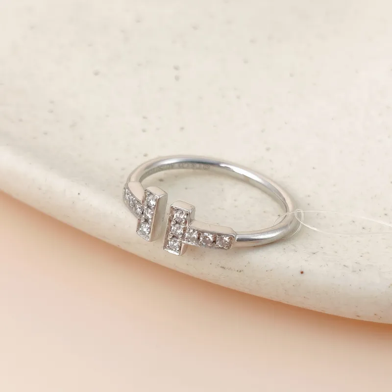 Tiffany&Co. Ring TC ollection White Gold Diamond18KW hite Gold One Size 53 — cover view 2 of 7