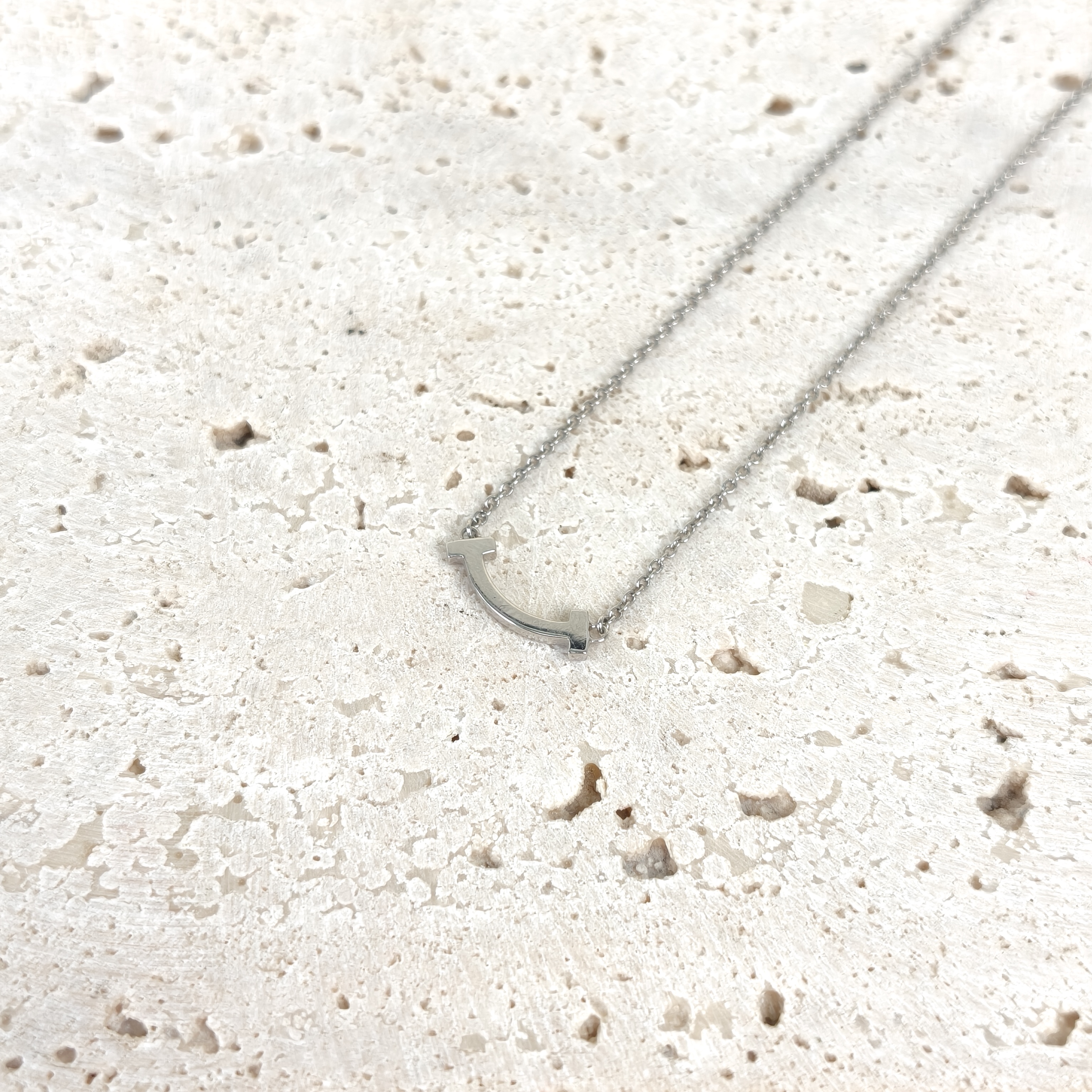 Tiffany&Co. Necklace TC ollection Smile White Gold Pavé Diamond White Gold18KW hite Gold Diamond Mini 45cm — cover view 2 of 7