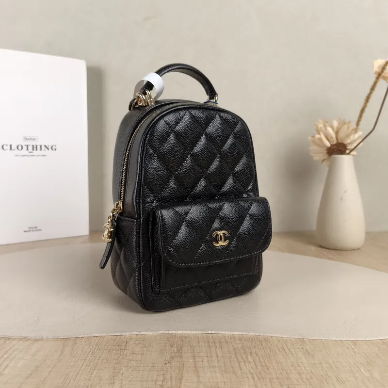 Chanel Backpack mini Backpack Collection Black Grained Calfskin One Size13 × 9 × 18 cm — cover view 3 of 5