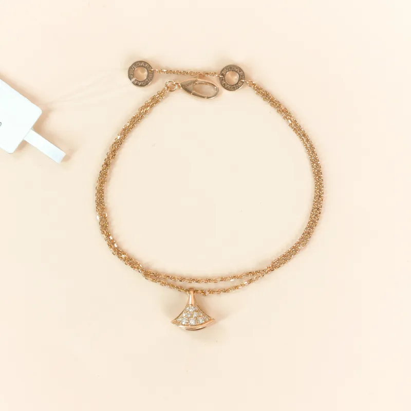 Bvlgari Bracelet DIVAS’ DREAM Collection Pavé Diamond Bracelet Rose Gold 18KR ose Gold Diamond One Size 15-17