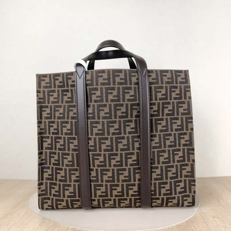 FENDI Top Handle Bag Tote Bag Top Handle Bag Monogram Canvas One Size 40 × 19 × 35 cm