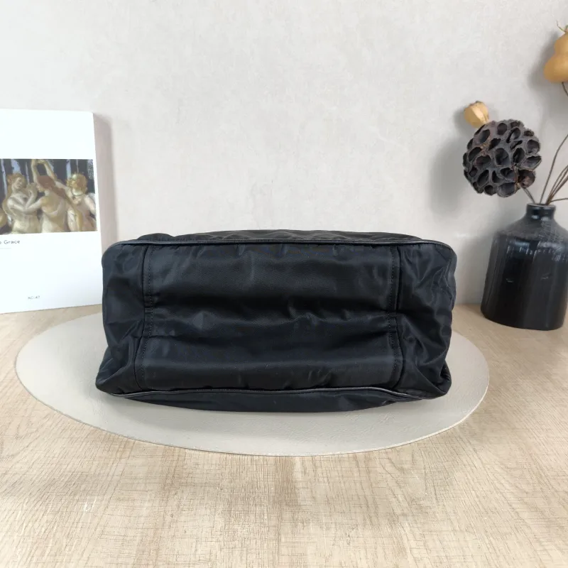 PRADA Top Handle Bag Nylon Black Nylon One Size 32 × 16 × 29 cm — cover view 3 of 5